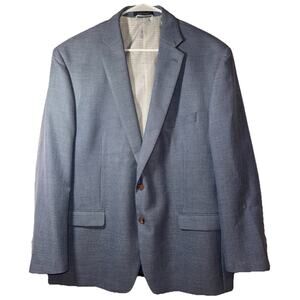 Lauren Ralph Lauren Men 50R Blue Blazer Linen Blend Sport Coat Jacket Casual